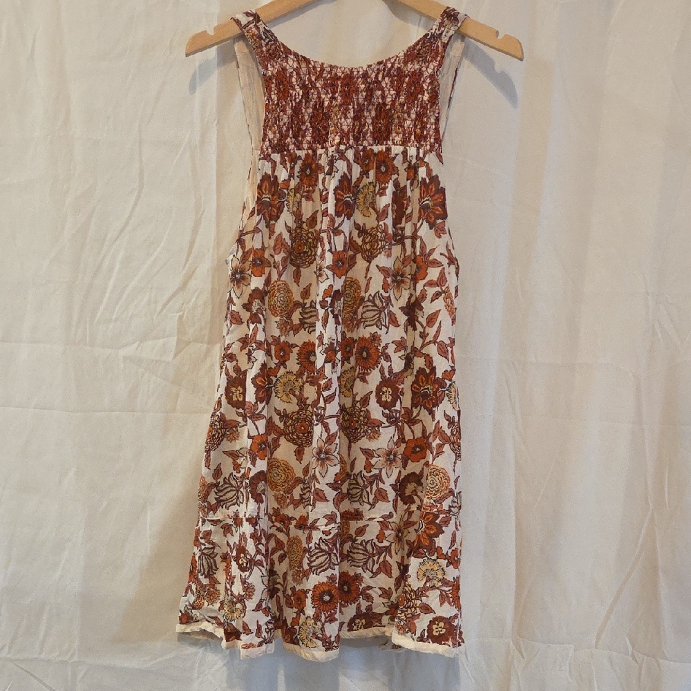 Free People Oh Baby Dress – XS – Boho Floral Smocked Sundress